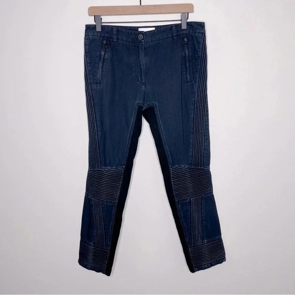 3.1 Phillip Lim Moto Pants w/ Ponte Inserts Biker Quilted Knee Pads street wear - Picture 7 of 13